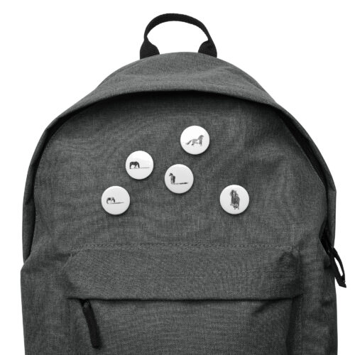 horsie set of pin buttons