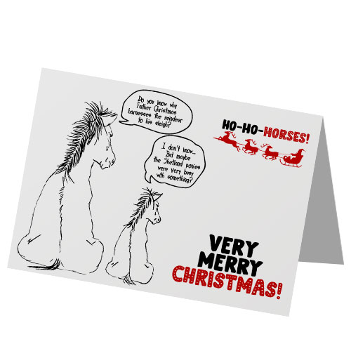 A5-Dialogue *ho-ho-horse christmas postcards